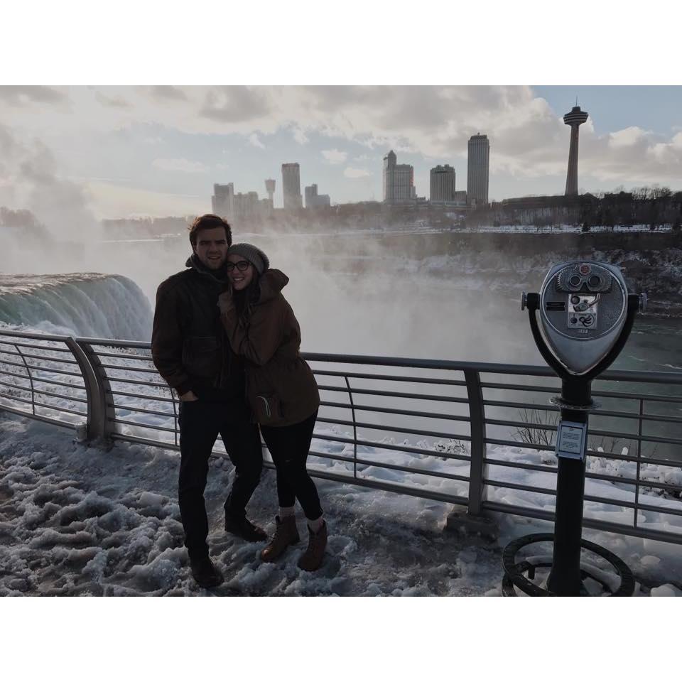 Freezing at Niagara Falls together