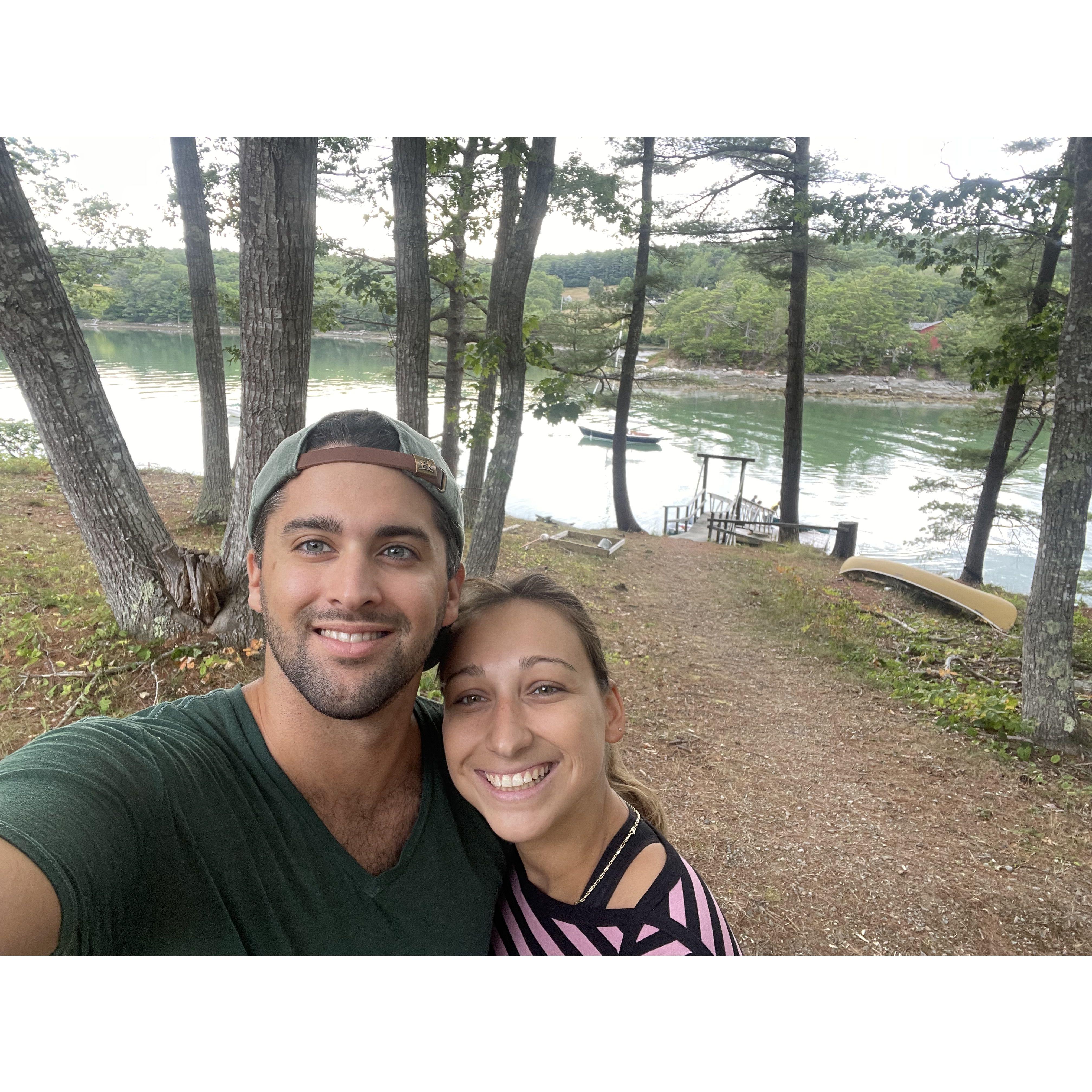 Visiting grandparents in Boothbay, Maine