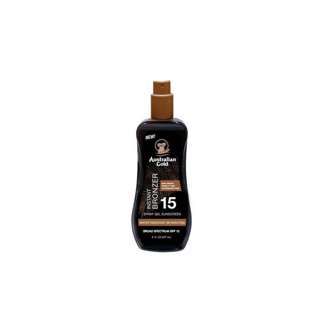 Australian Gold Sunscreen Spray Gel with Instant Bronzer - SPF 15 - 8 fl oz