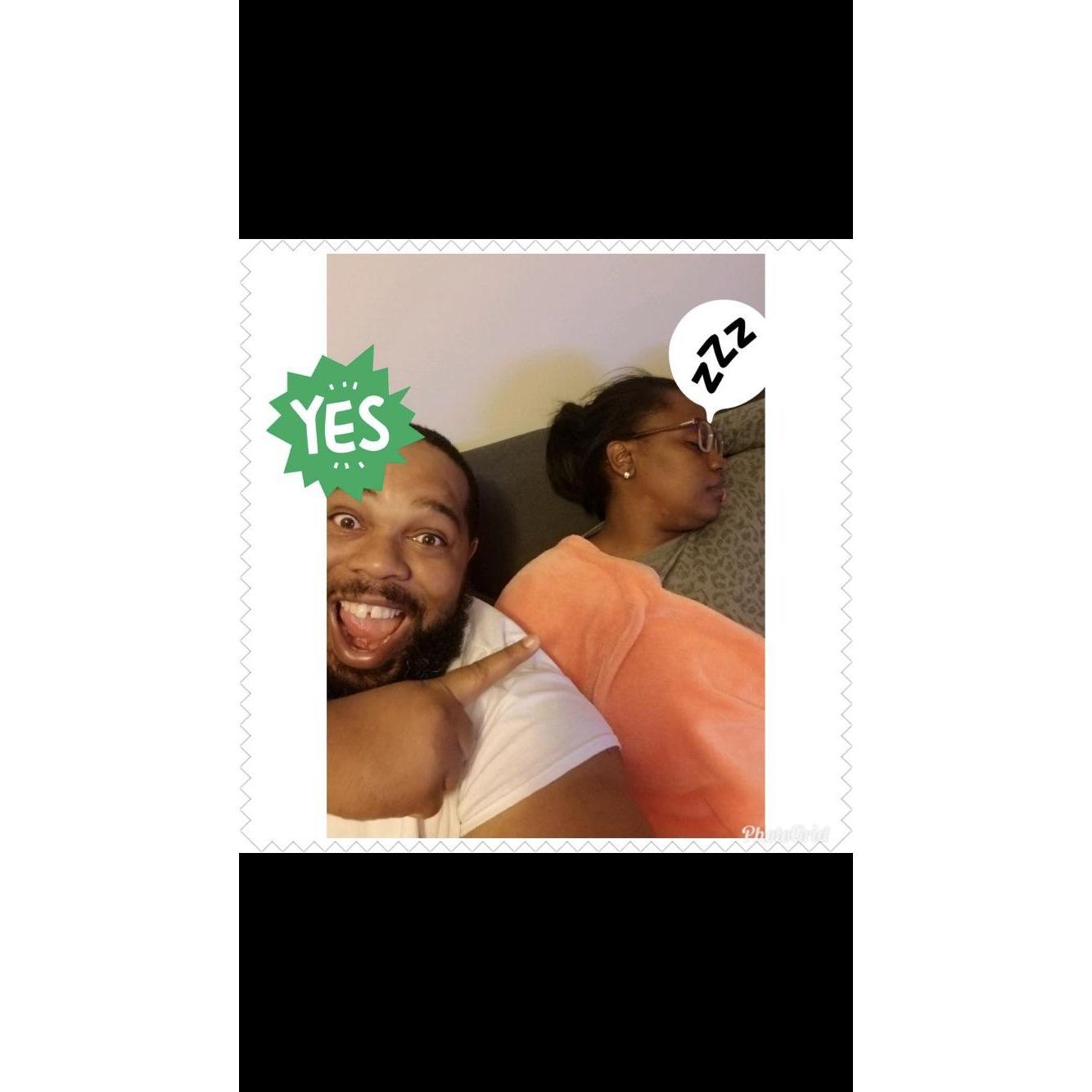 He caught me sleeping.