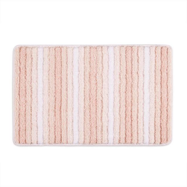 27"x48" Ombre Oasis Bath Mat Pink/White - Home Dynamix