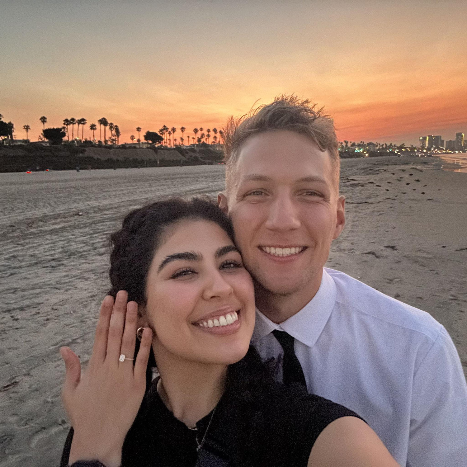 Re-proposing to Marcela in Long Beach so she didn't have to wear the $10 Walmart ring anymore :)