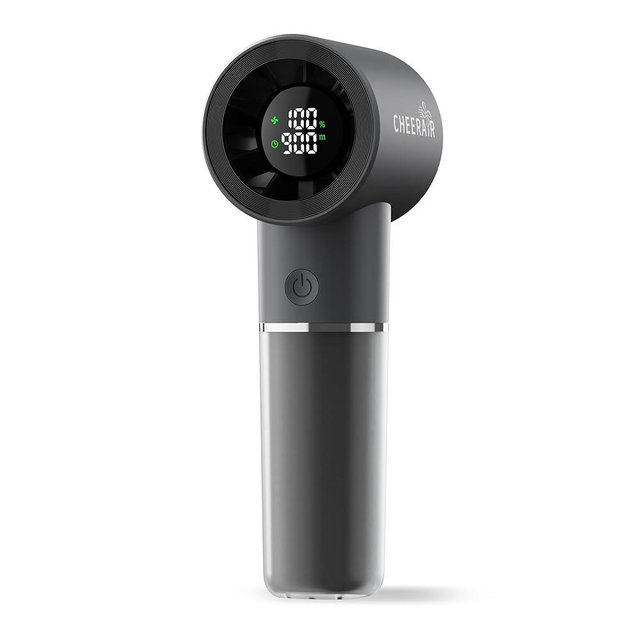 Cheerair Handheld Portable Fan, 6-Speed Powerful Mini Personal Fan, Rechargeable 5000mAh Battery with Up to 15 Hours Runtime, Pocket Turbo Fan with Smart LED Display, Ideal for Travel, Camping, Makeup