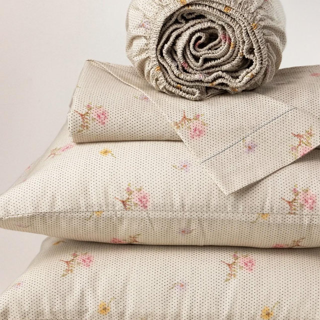 Sooo Soft Cotton Sheet Set - Cream Prairie Dot