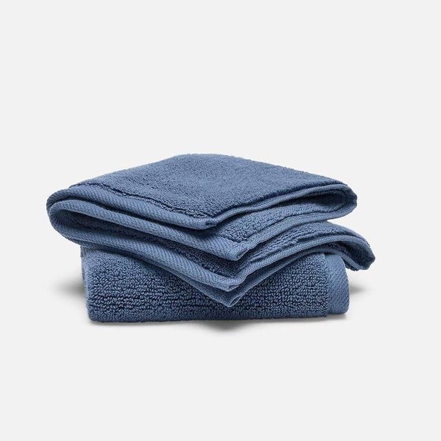 Brooklinen Super-Plush 100% Turkish Cotton Washcloths - Set of 2-770 GSM, Highly Absorbent, Machine Washable, Perfect for Home & Bathroom (13" x 13", Abyss Blue)