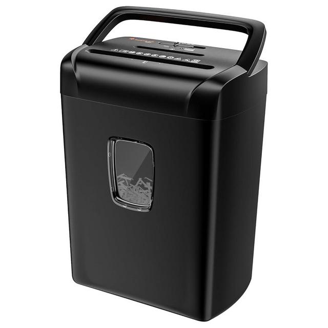 Bonsaii 12-Sheet Paper Shredder for Home Office Use, 10-Minute Cross Cut Shredder with 5.5 Gallons Bin, P-4 High Security Heavy Duty Office Shredder Shred CD/Credit Card(C243-A)