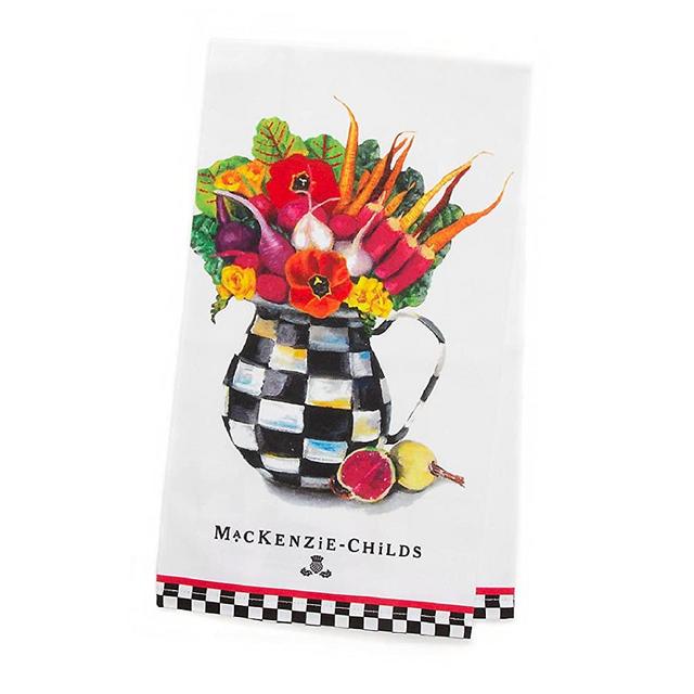 MacKenzie-Childs Dish Towel, Dish Towel for Kitchen, Dish-Drying Towel, Vegetable Bouquet Dish