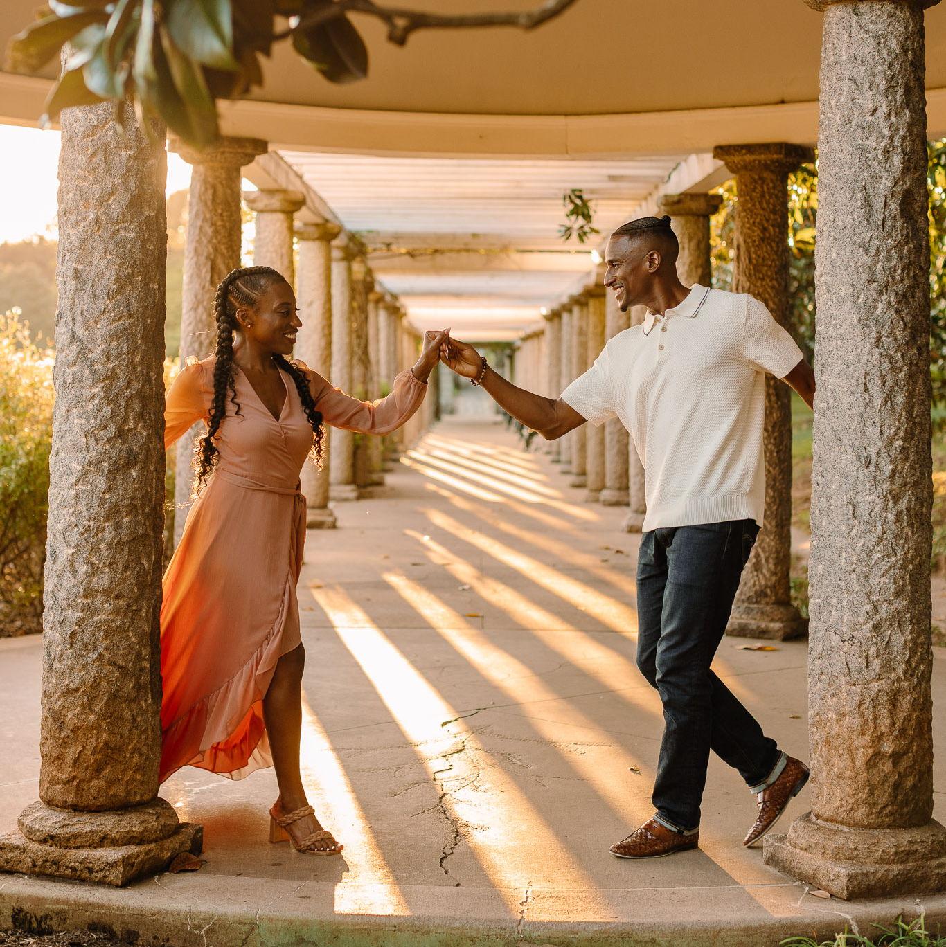 Engagement photo shoot featuring the future Mr. & Mrs. Walker.