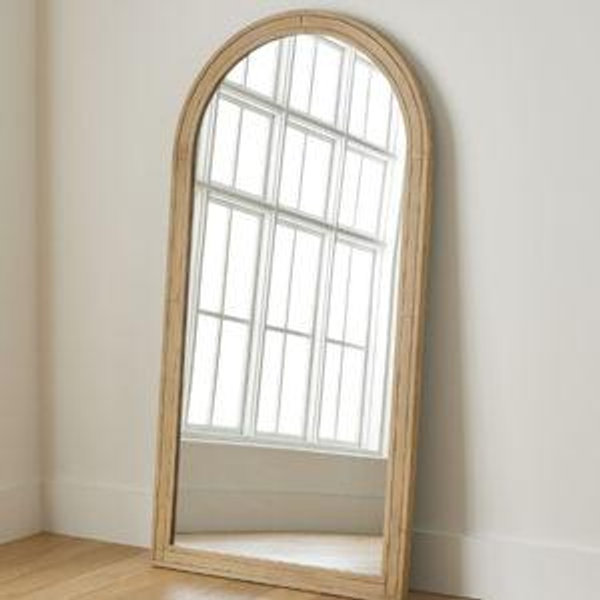 Field Handcrafted Wooden Arch Floor Mirror
