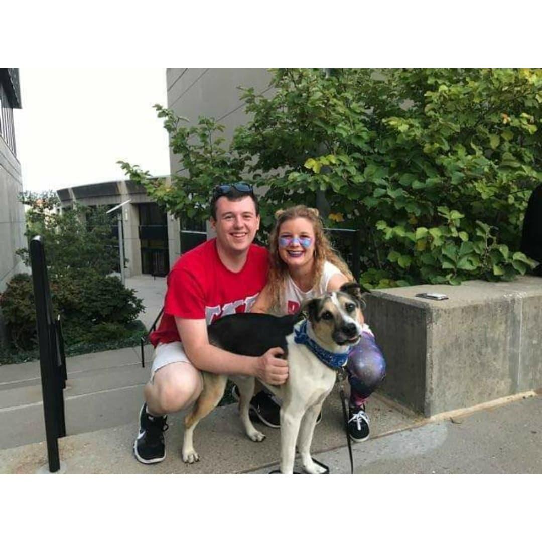 Sorority recruitment with Blake, the dog that prompted Catherine to speak to Ryan for the first time back in 2015.