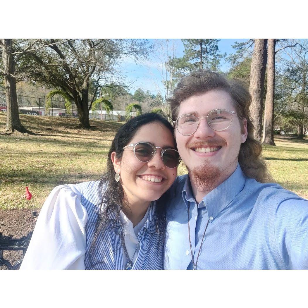 Second date at the Tyler Rose Garden! There were no roses lol