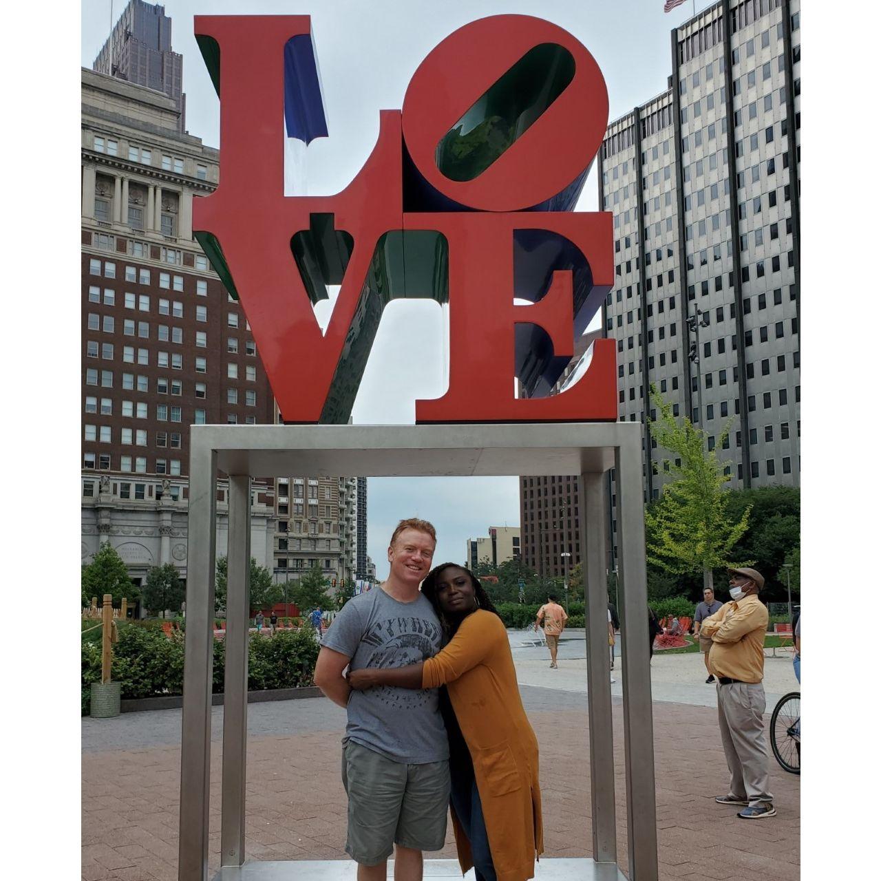 Love Park in Philadelphia.