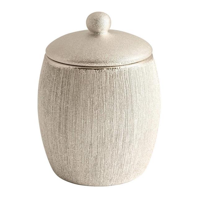 Shimmer Cotton Ball Jar Gold - Allure Home Creations