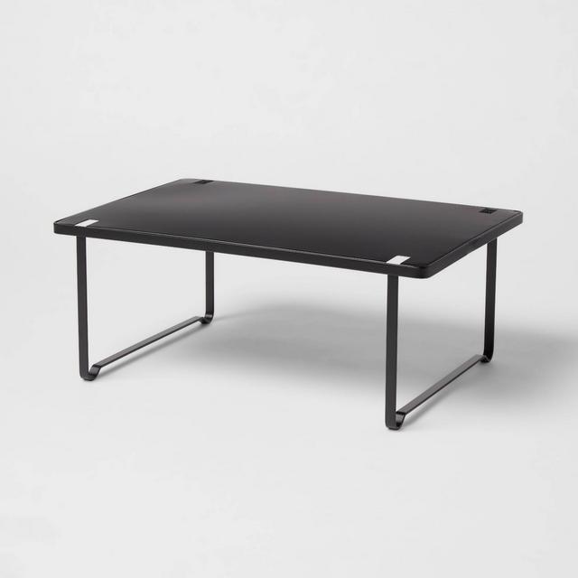 Metal Stacking Shelf with Powder Coated Finish Black - Brightroom™
