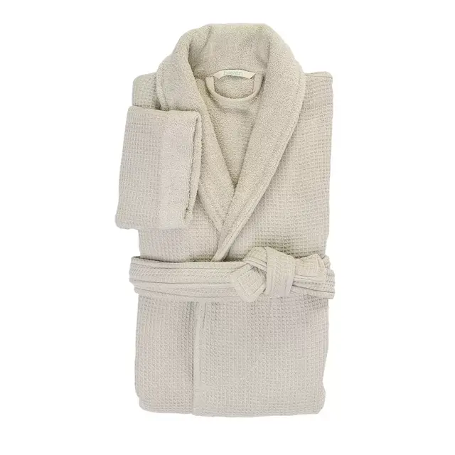Haven™ Waffle Small Organic Cotton Robe in Lunar Rock