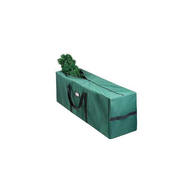 Christmas Tree Storage Tote Bag Waterproof Canvas Green - Fits 8'' Dissembled Christmas Tree with Reinforced Handles Large Size - HomeItUsa