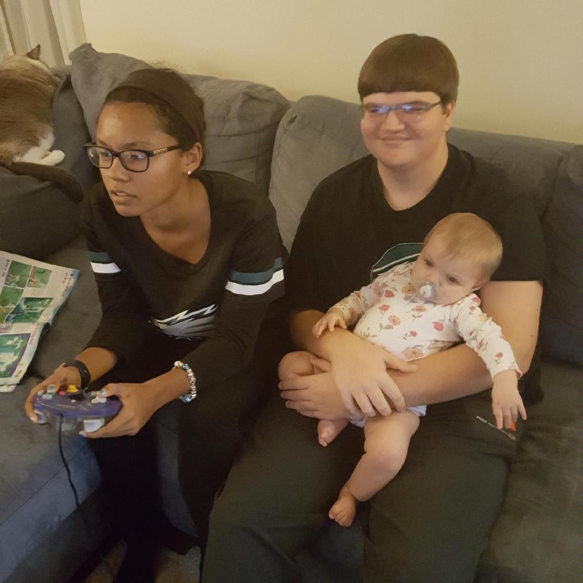 Aunt Lindsay and Uncle Justin with their Niece, Mia!