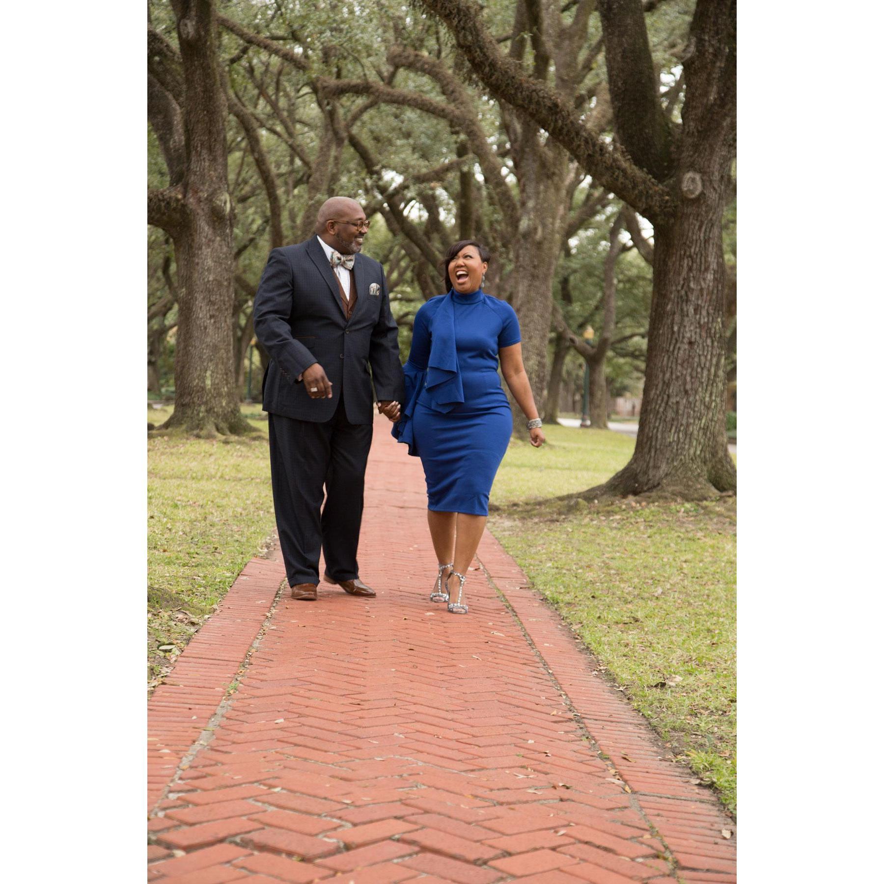 Walking into our new life together .... Loving life, loving each other, loving God.