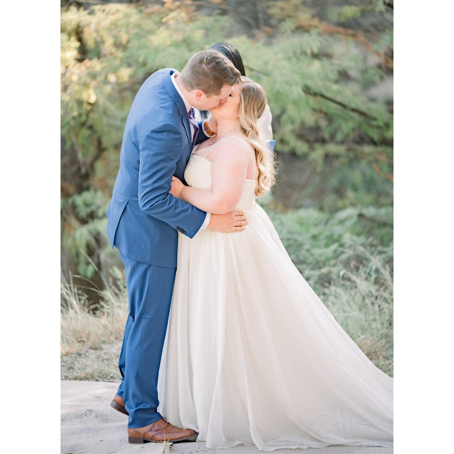 First kiss as husband and wife!