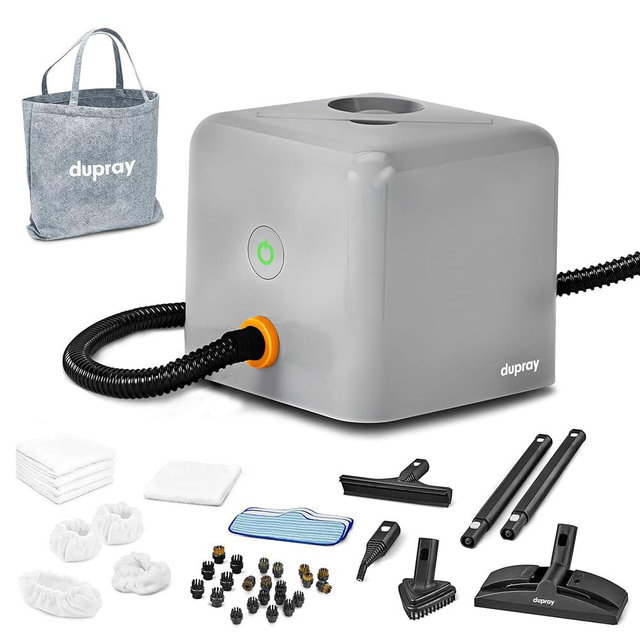 Dupray NEAT Plus™ Steam Cleaner with 40-piece Accessory Kit - Powerful multi-purpose steamer designed for deep cleaning floors, upholstery, grout, and more.