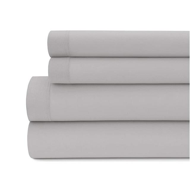 Briarwood Home Jersey Knit Bed Sheet Set – 100% Modal – Heavy Weight, T-Shirt Soft, Cozy 4 Piece Bedding – Fade & Wrinkle Free, All Season Breathable Sheets (California King, Grey)