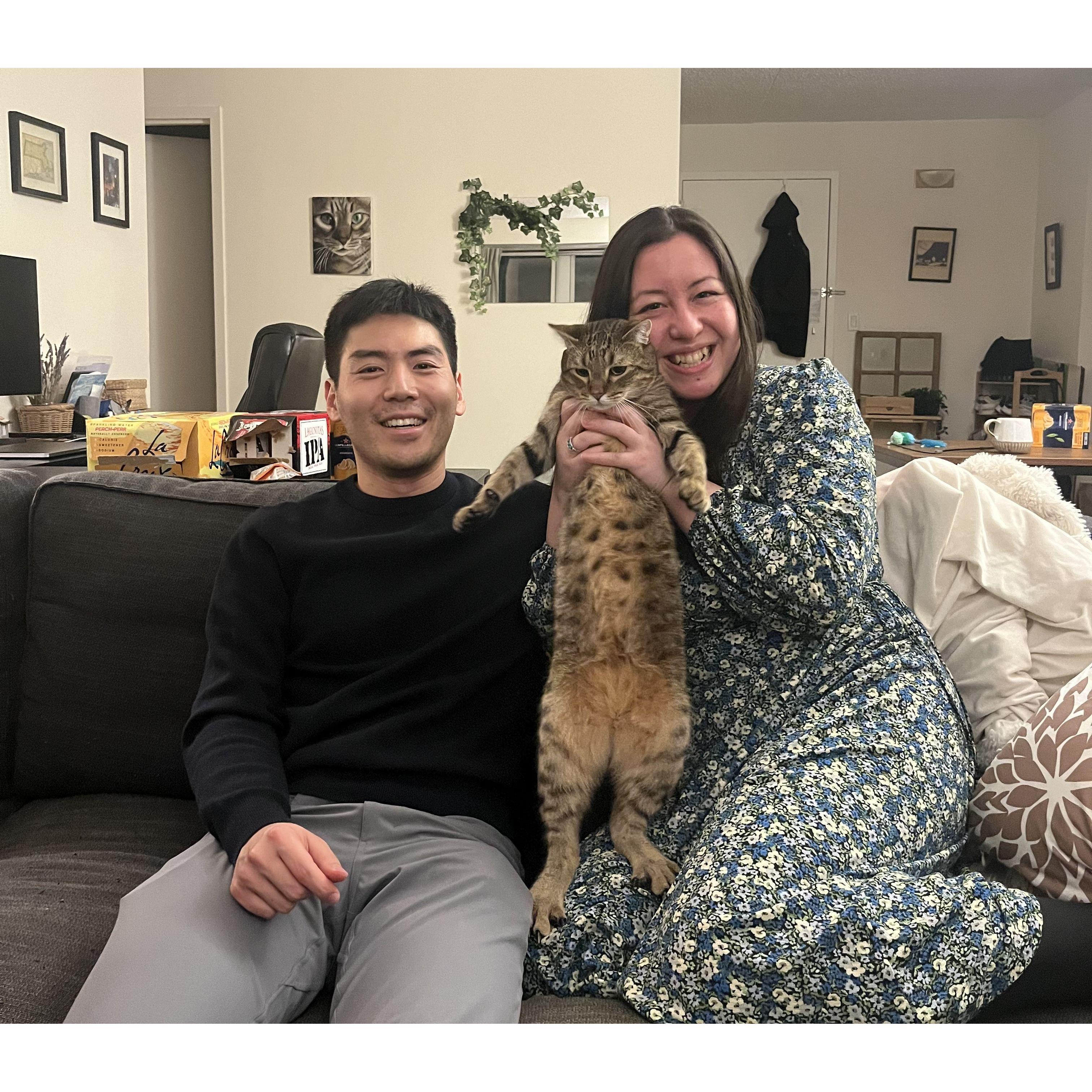 Family photo minus one cat