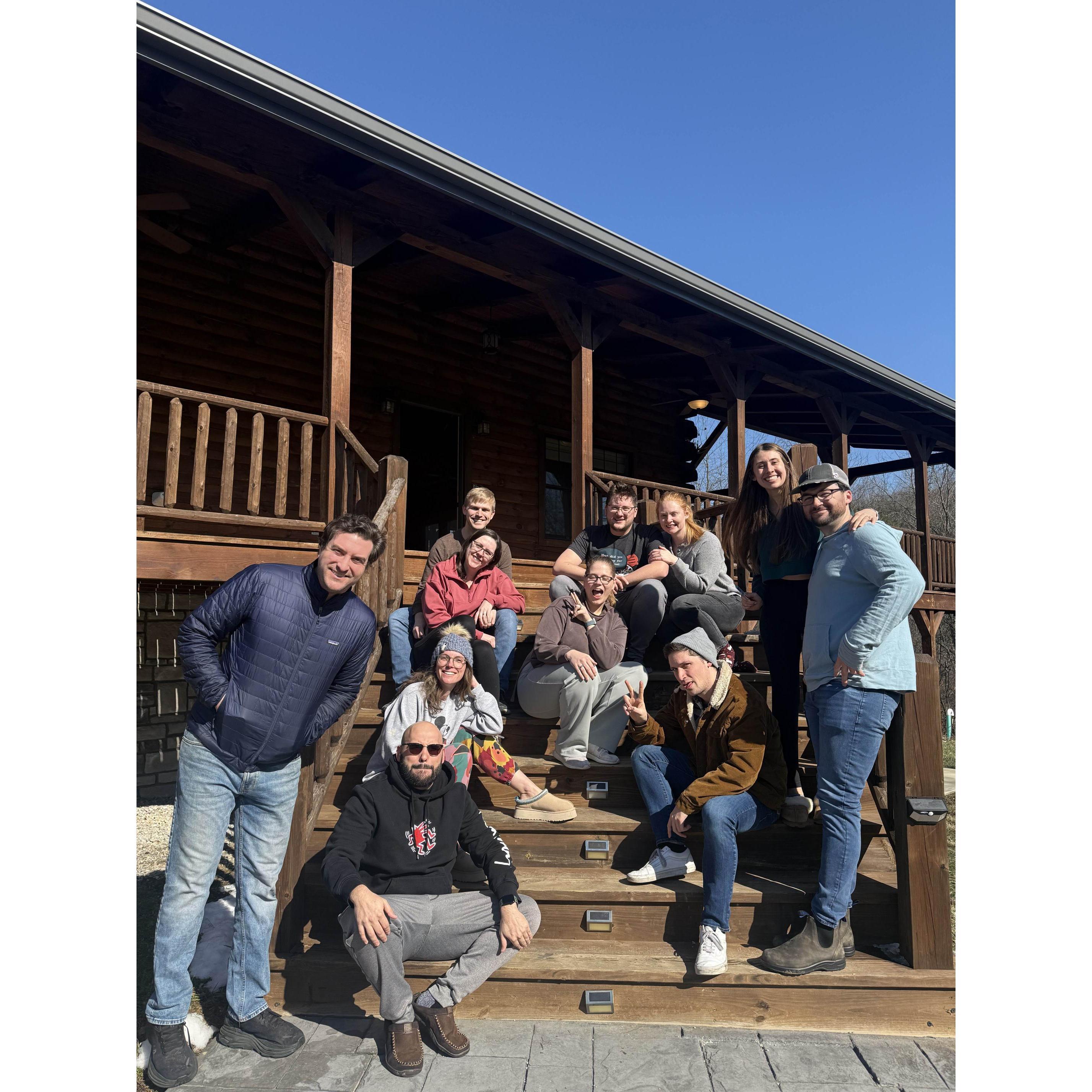 Us and many of our good friends in Hocking Hills!