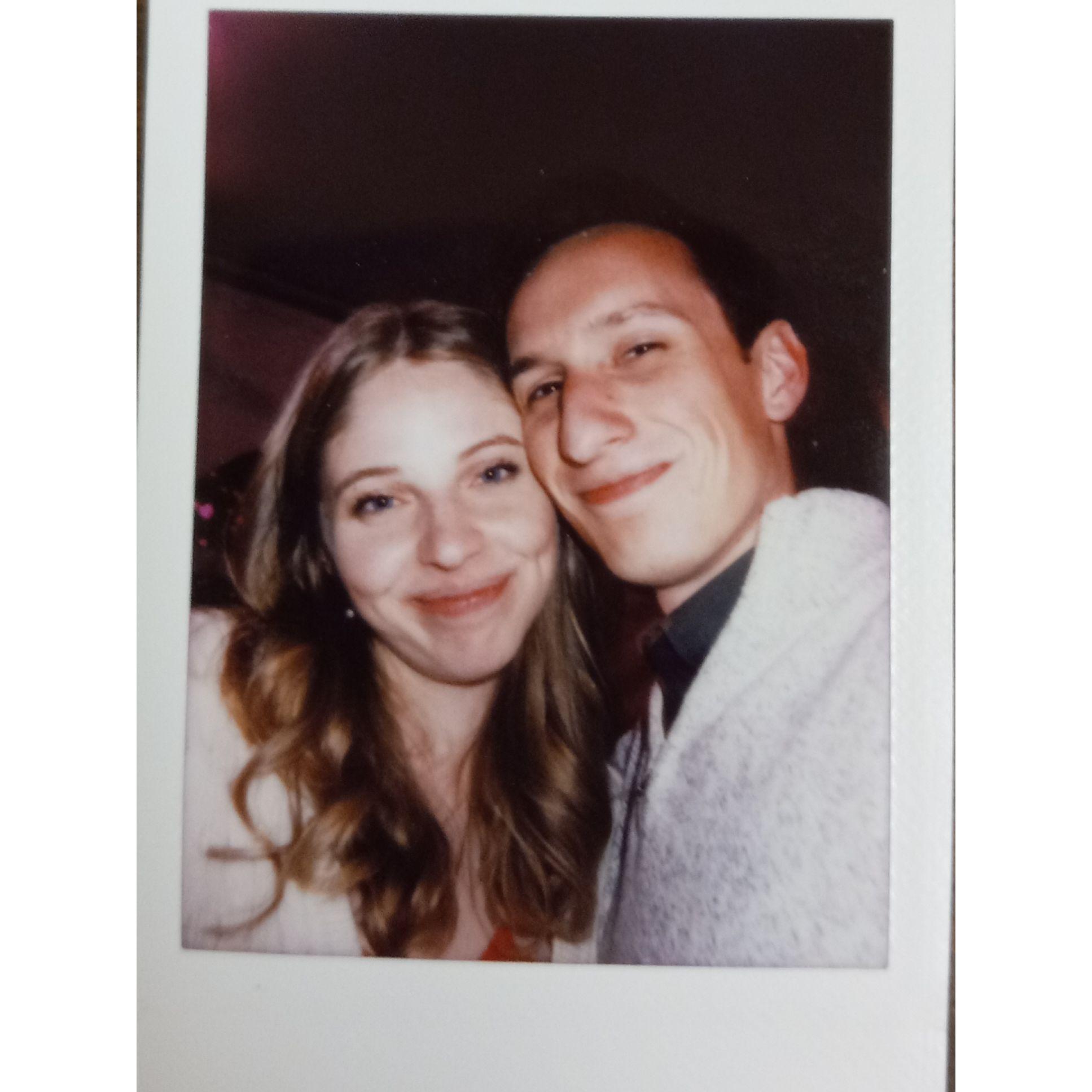 Polaroid from Abby's sister's wedding reception - 4 months into dating!