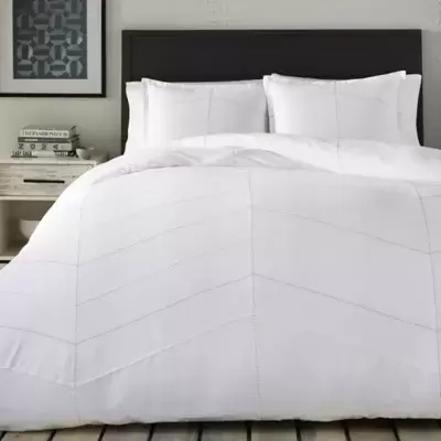 City Scene Courtney 3-Piece King Comforter Set in White