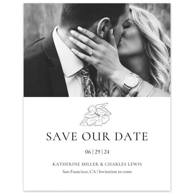White Wedding Digital Save the Date - Ahlers Photo