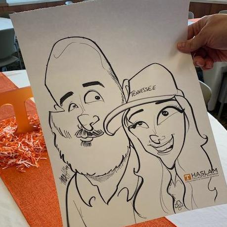 Our first Caricature!! Pretty spot on right?