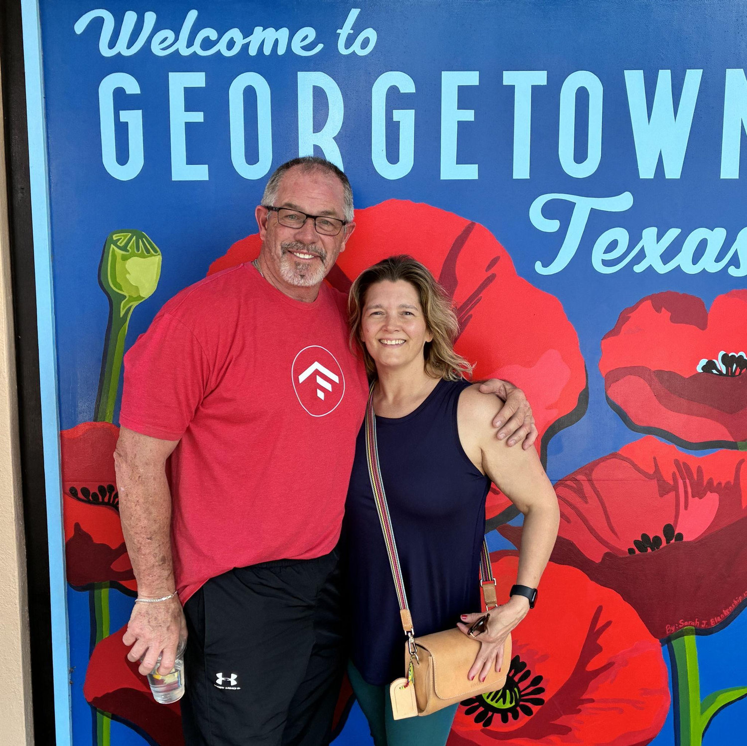 The day after our first date: gym time, breakfast and Market Days on the Georgetown Square.