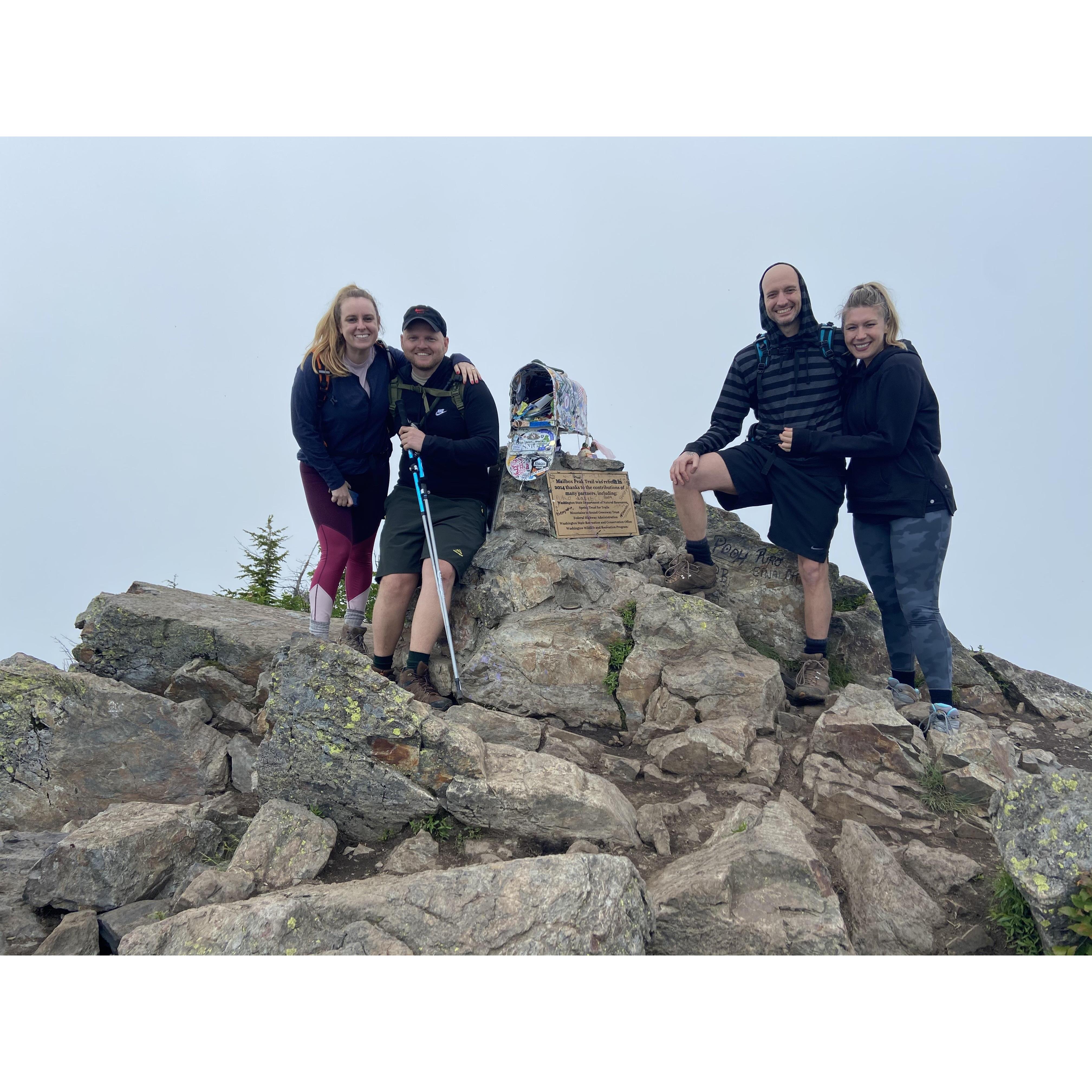 Got engaged at the top of the Mailbox Peak trail with the best friends!