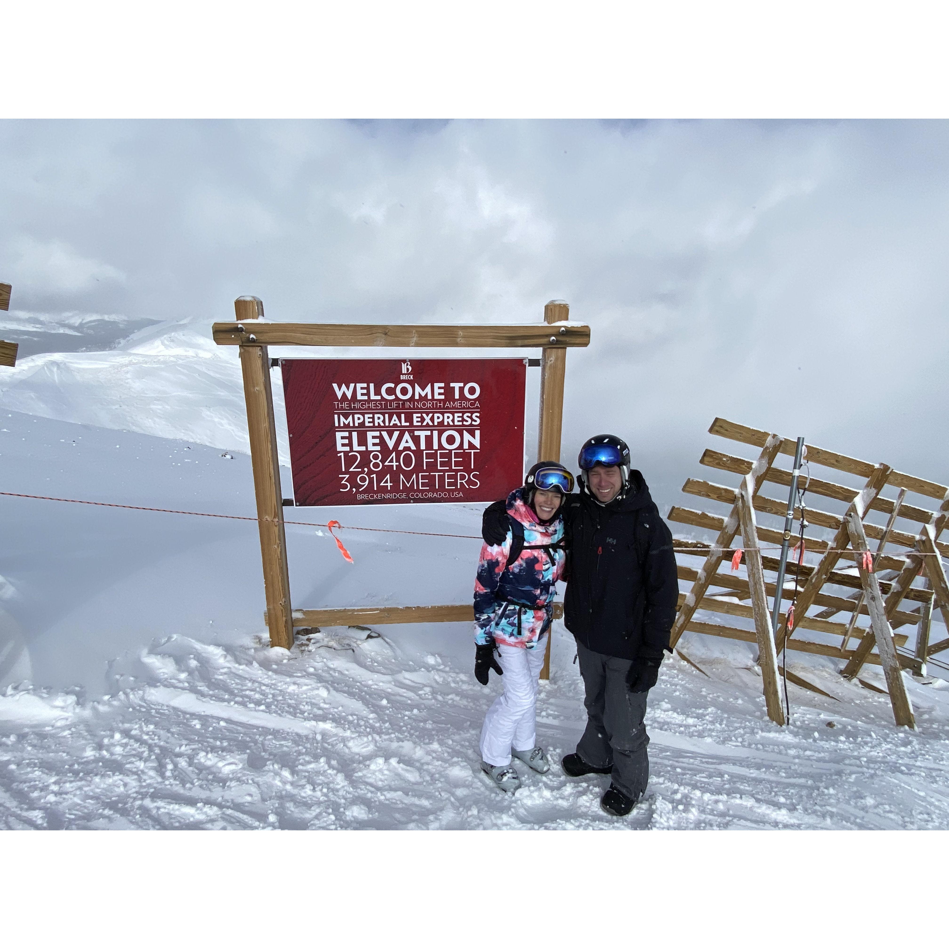 Our first ski trip together