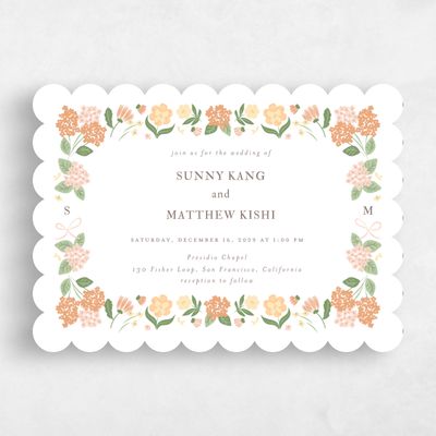 Citrus, Yellow Wedding Invitation - Campanule Landscape