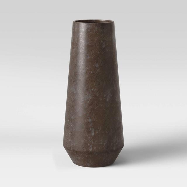 Tall Decorative Textured Ceramic Vase Black - Project 62™