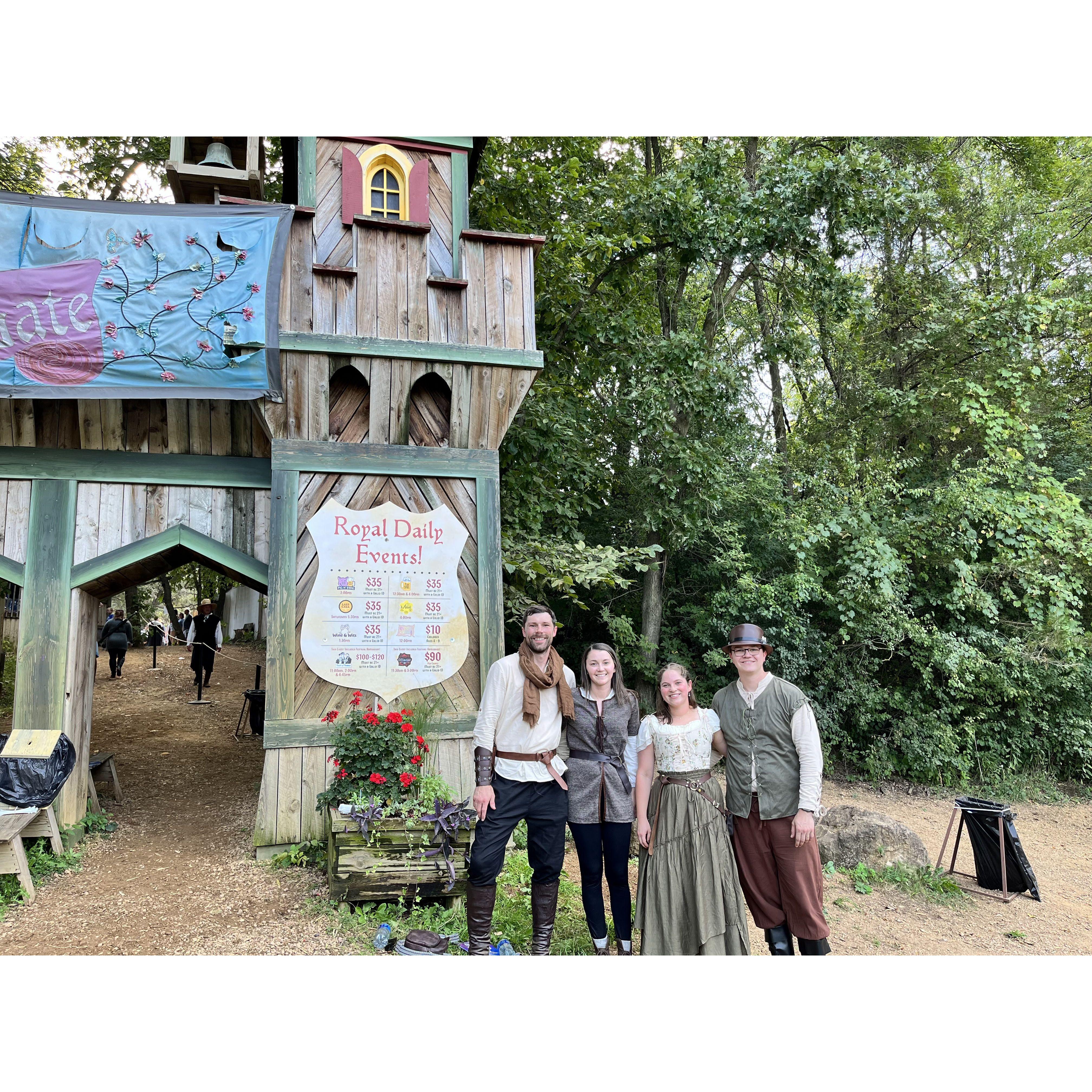 2023: Renaissance Festival with Nate's sister and brother-in-law