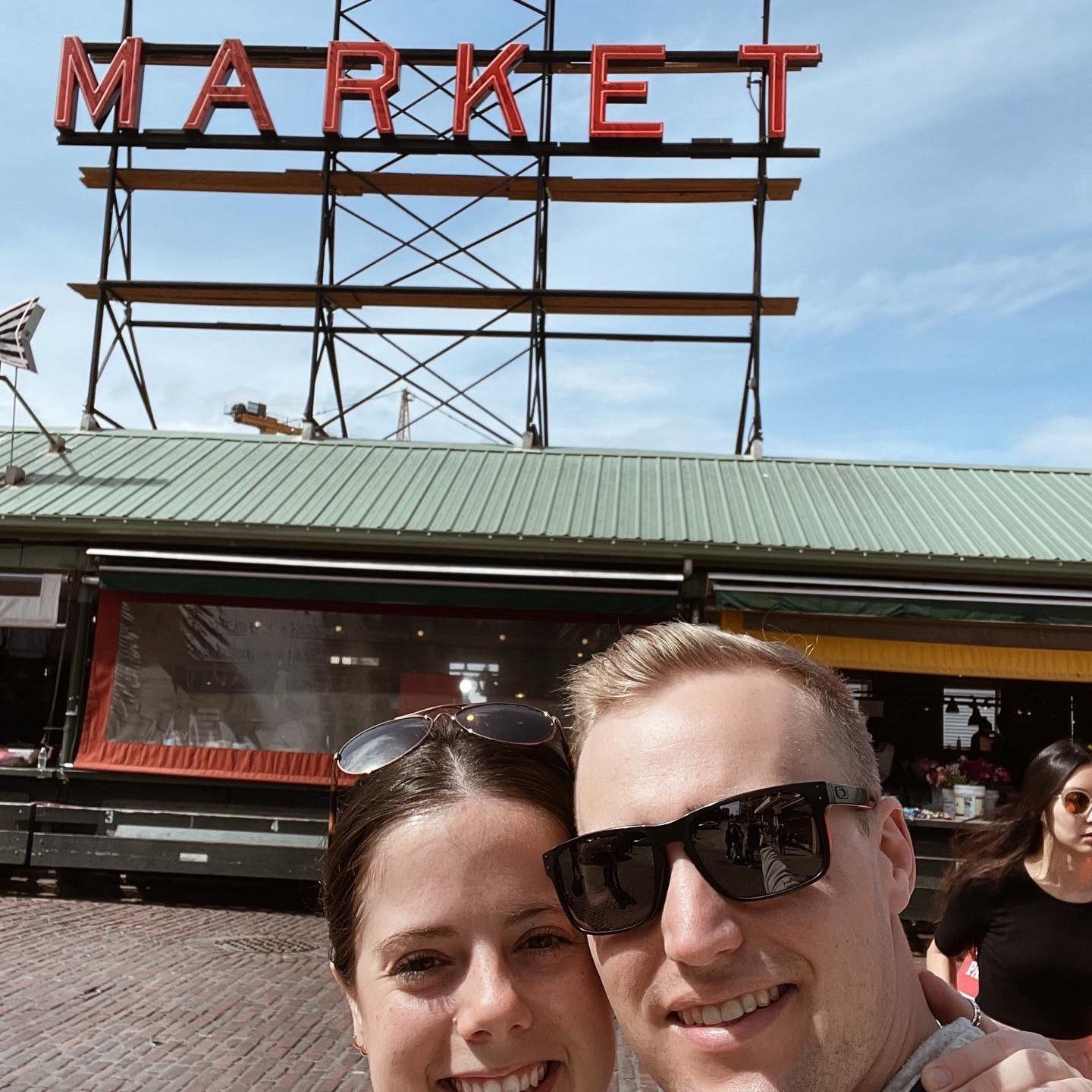 Pike Place Market, WA. Bridget misses the farmers markets in D.C. so the drive into Seattle is always worth it and Ryan patiently drives on each trip!