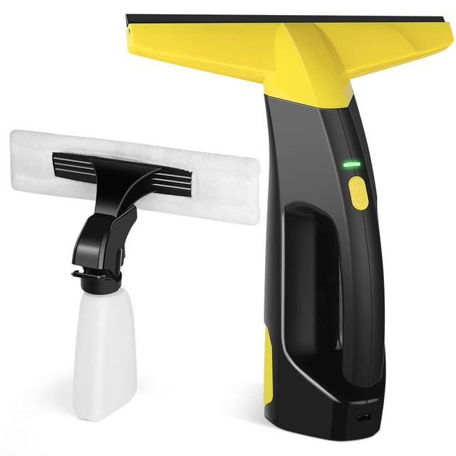 Window Vacuum, Rechargeable Window Vac, Power Window Vacuum Cleaner Set, Window Squeegee Vacuum, Electric Vacuum Cleaning Tool for Windows, Tiles, Mirrors, 200ml Water Tank