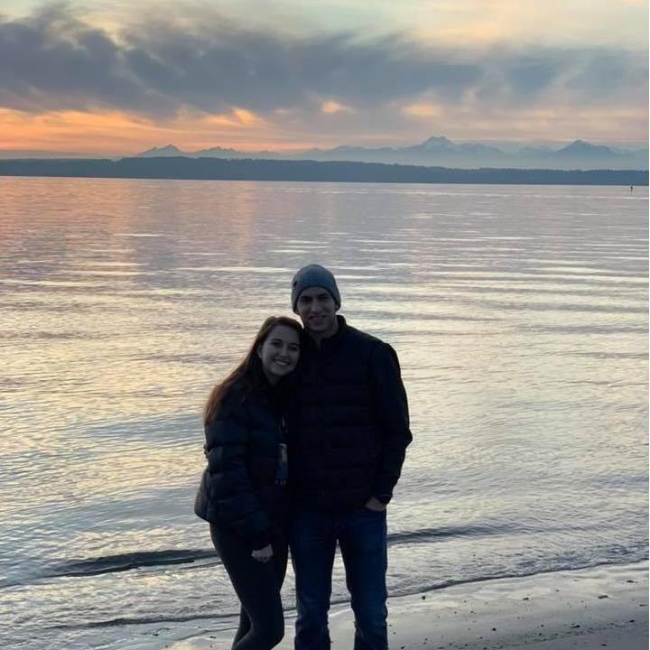 Golden Gardens Park looking at the Olympic Mountains in December of 2018!