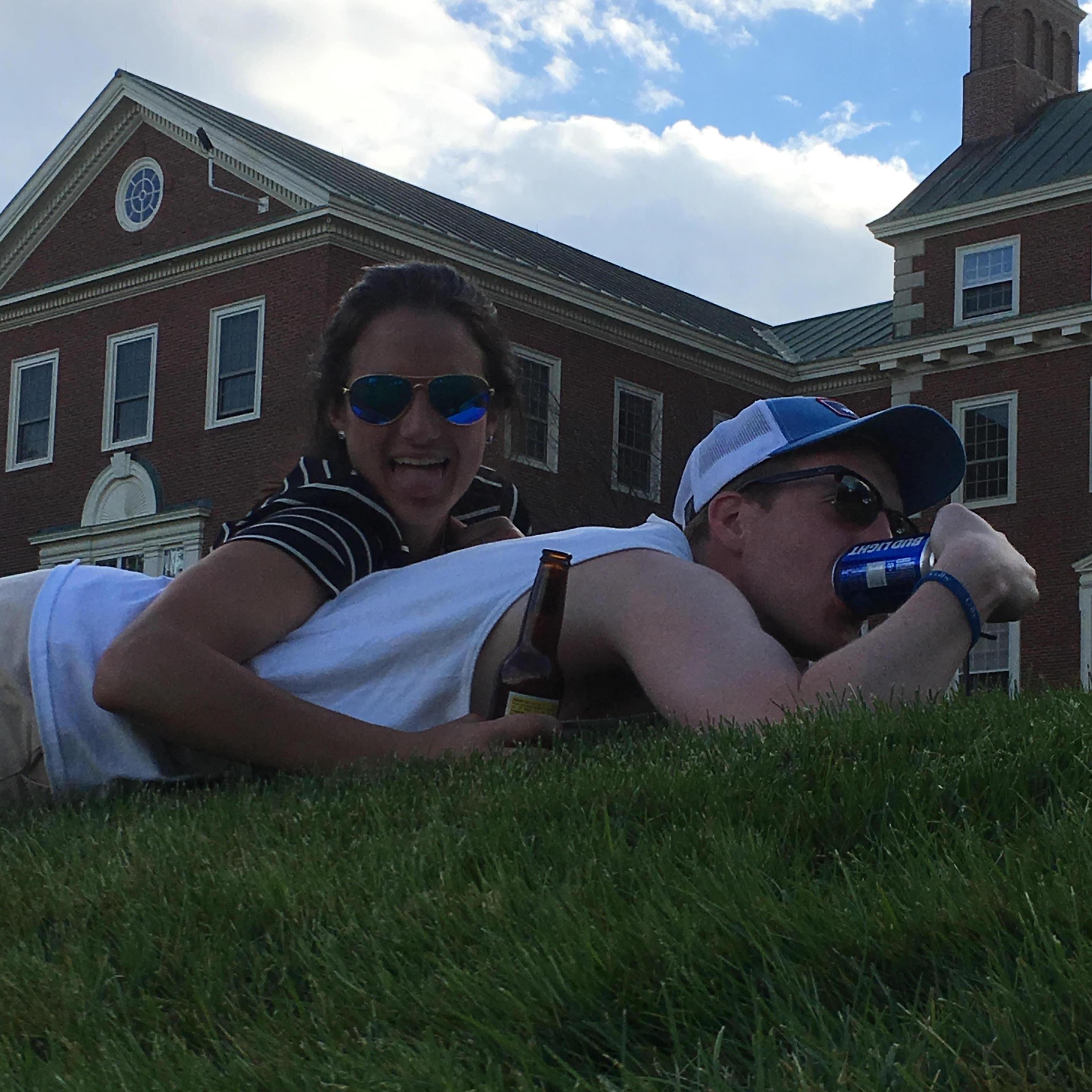 Enjoying an educational tour of Colby College
