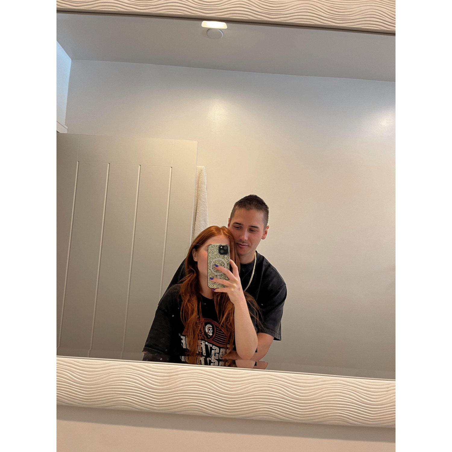 The first picture Daniel and Emily ever took together