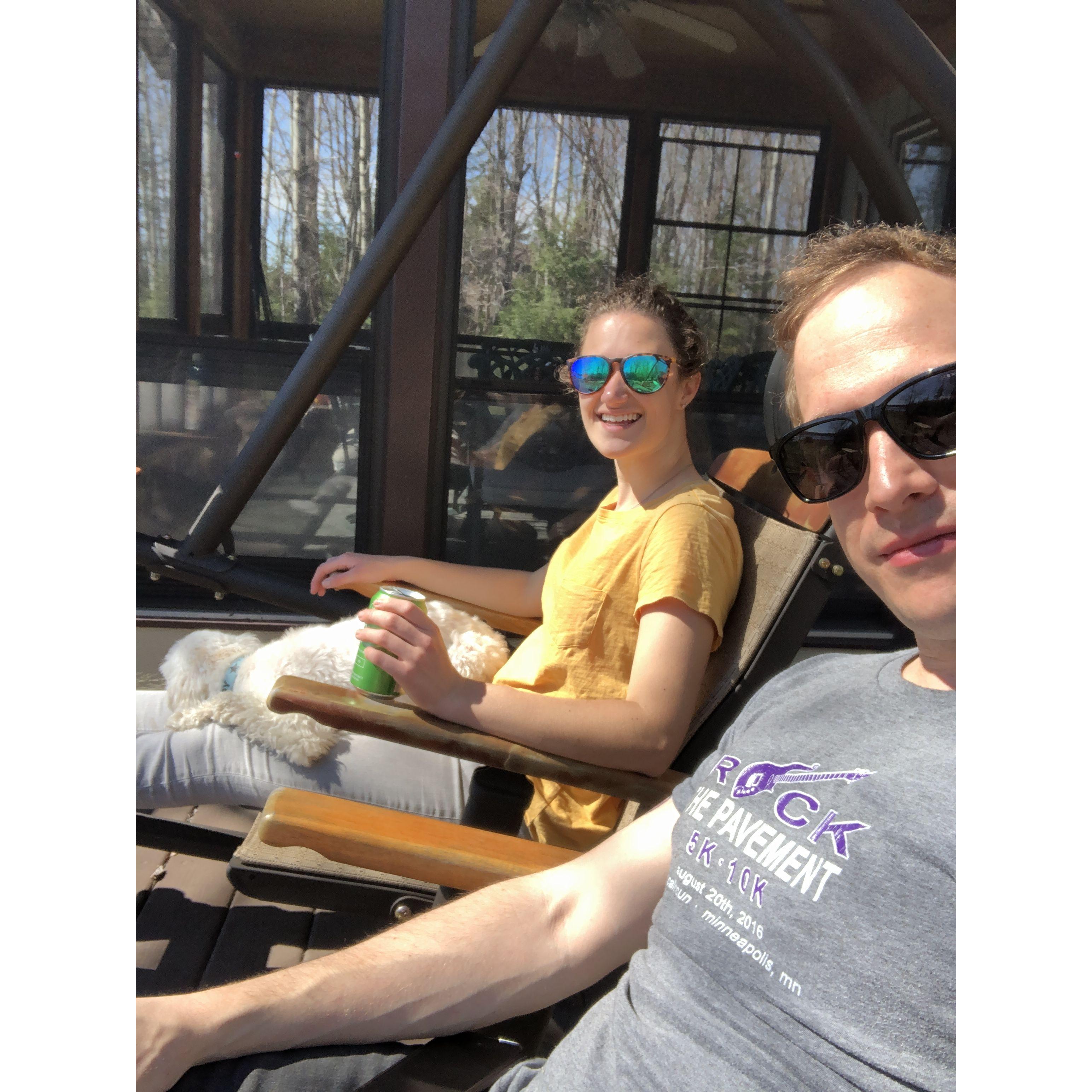 Ali's first trip to Meyers cabin on Island Lake