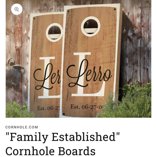 "Family Established" Cornhole Boards