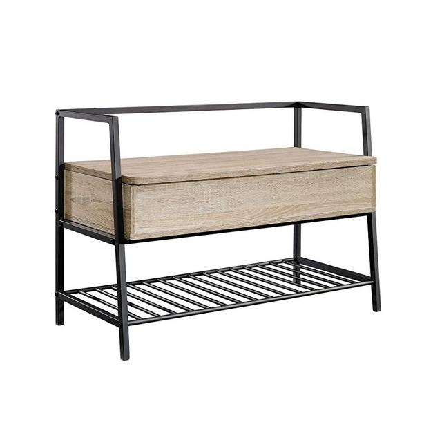 Sauder North Avenue Storage Bench, Charter Oak finish