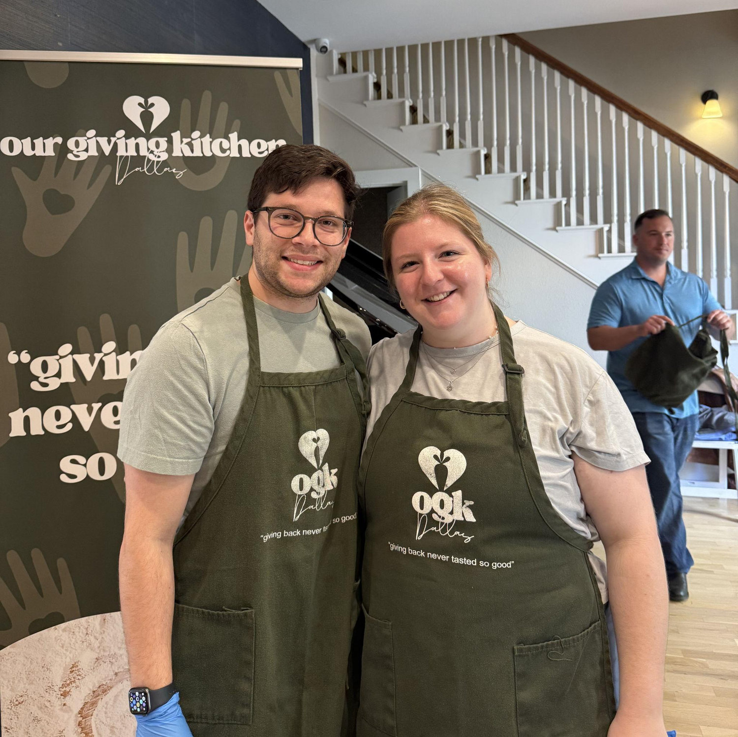 November 2025 - Each week, we volunteer at Our Giving Kitchen making meals for people around Dallas who need them.