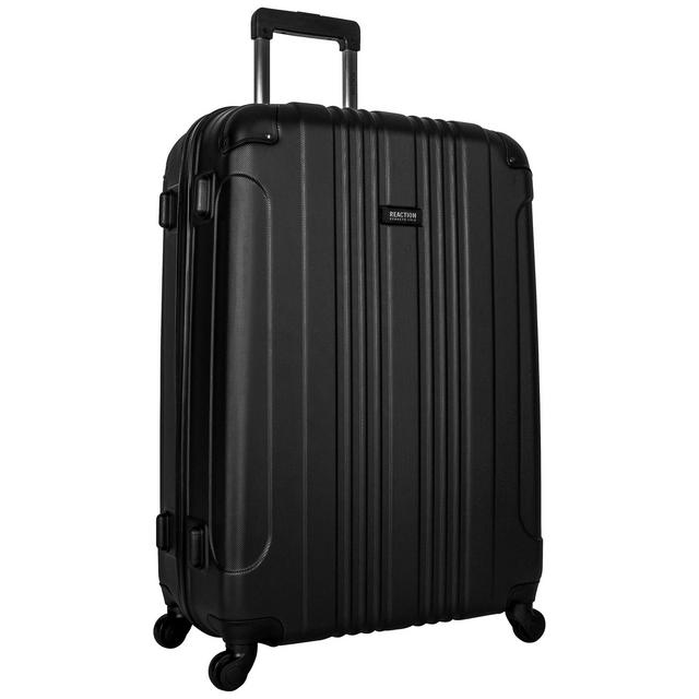 Kenneth Cole Reaction Luggage Lightweight Durable Hardside 4-Wheel Spinner Suitcase, Midnight Black, 28-Inch Checked