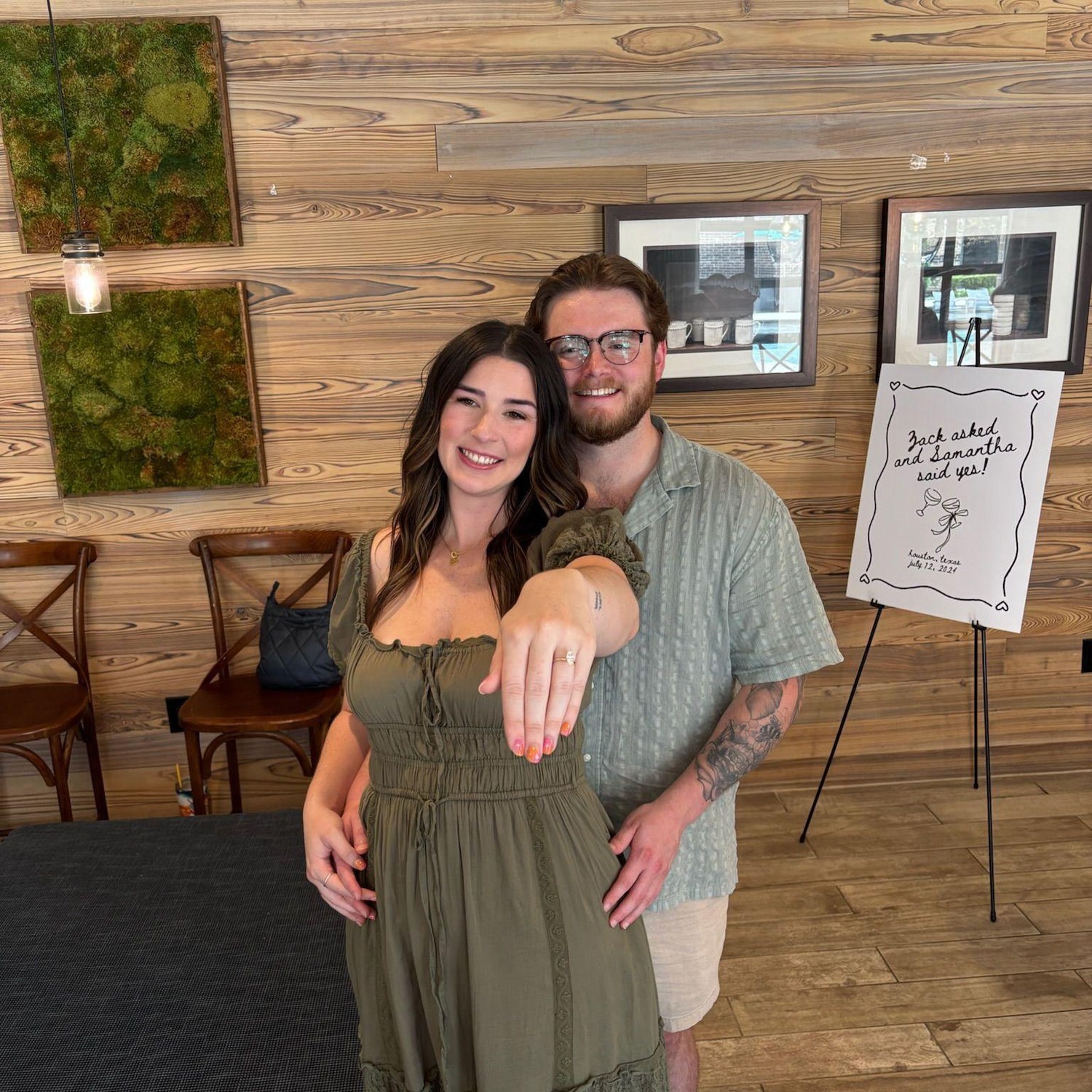 The day Zack proposed!