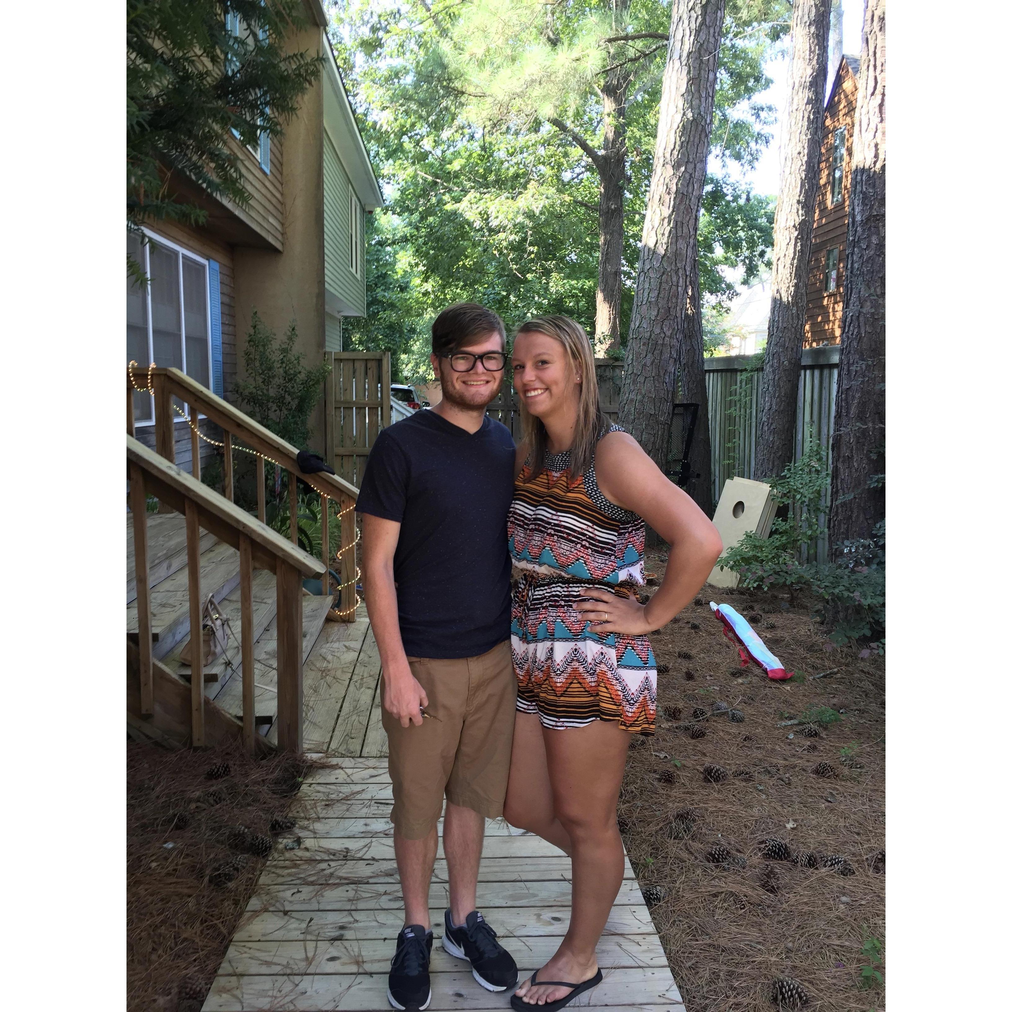 Our first vacation together going to cheesecake factory in Virginia Beach