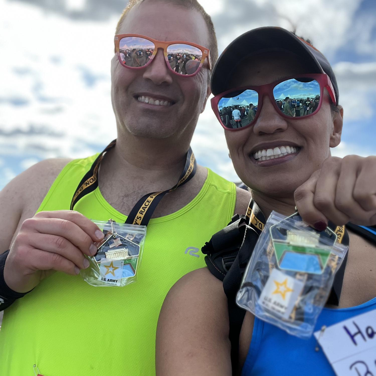 After finishing our 10th Army 10 Miler together